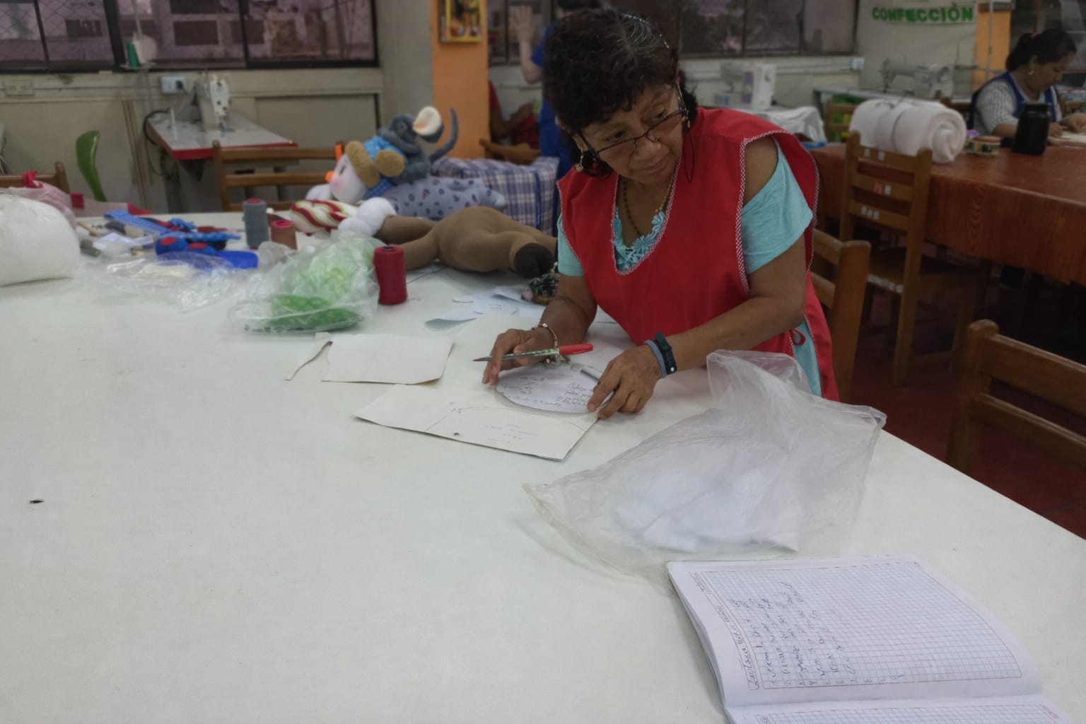 Trabajo en cuero en taller