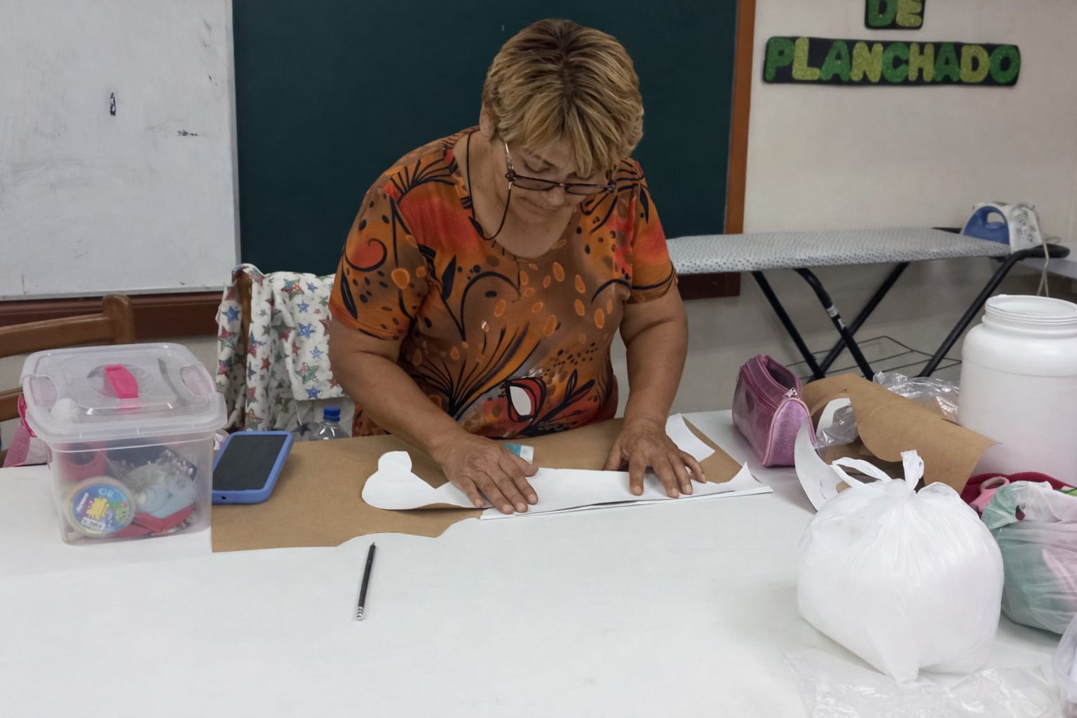 Exposición de productos de cuero