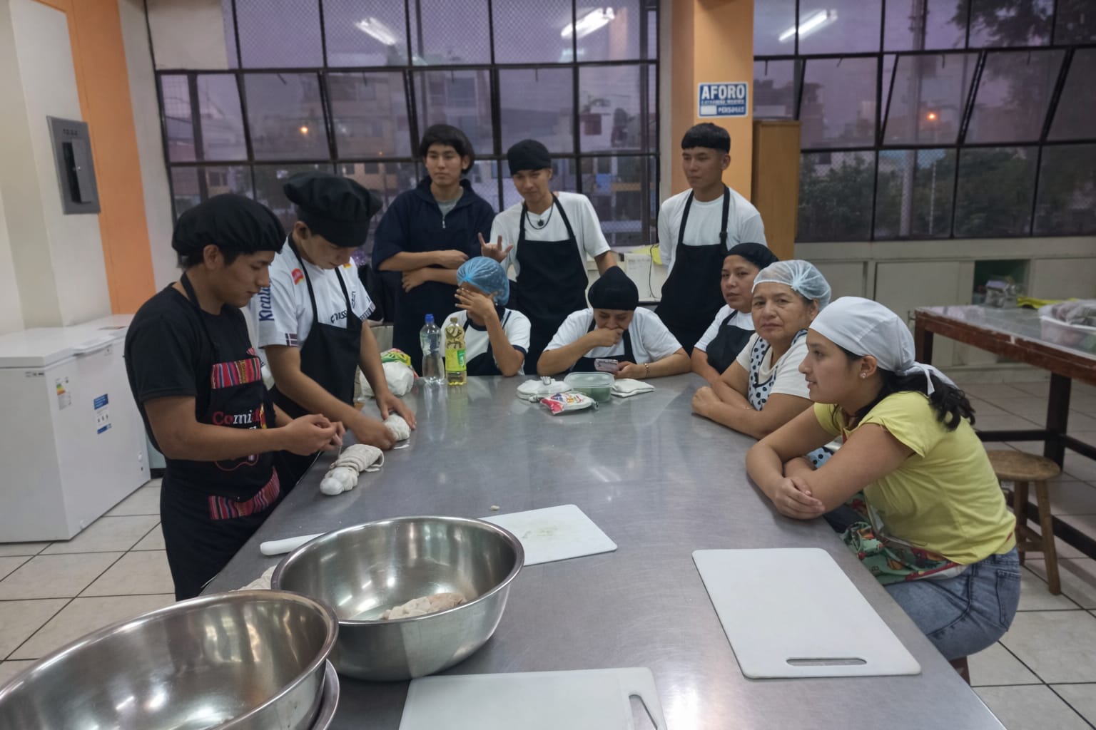 Preparación de alimentos en cocina