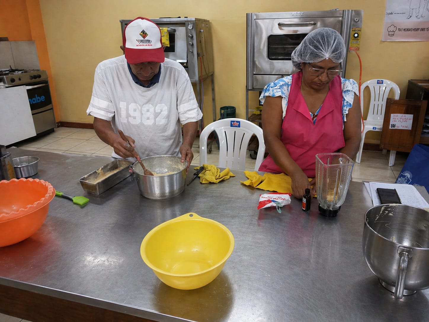 Productos de panadería elaborados por estudiantes