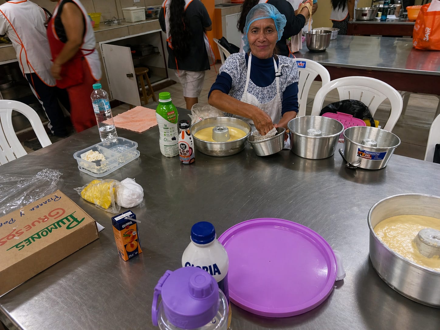Exposición de postres y tortas